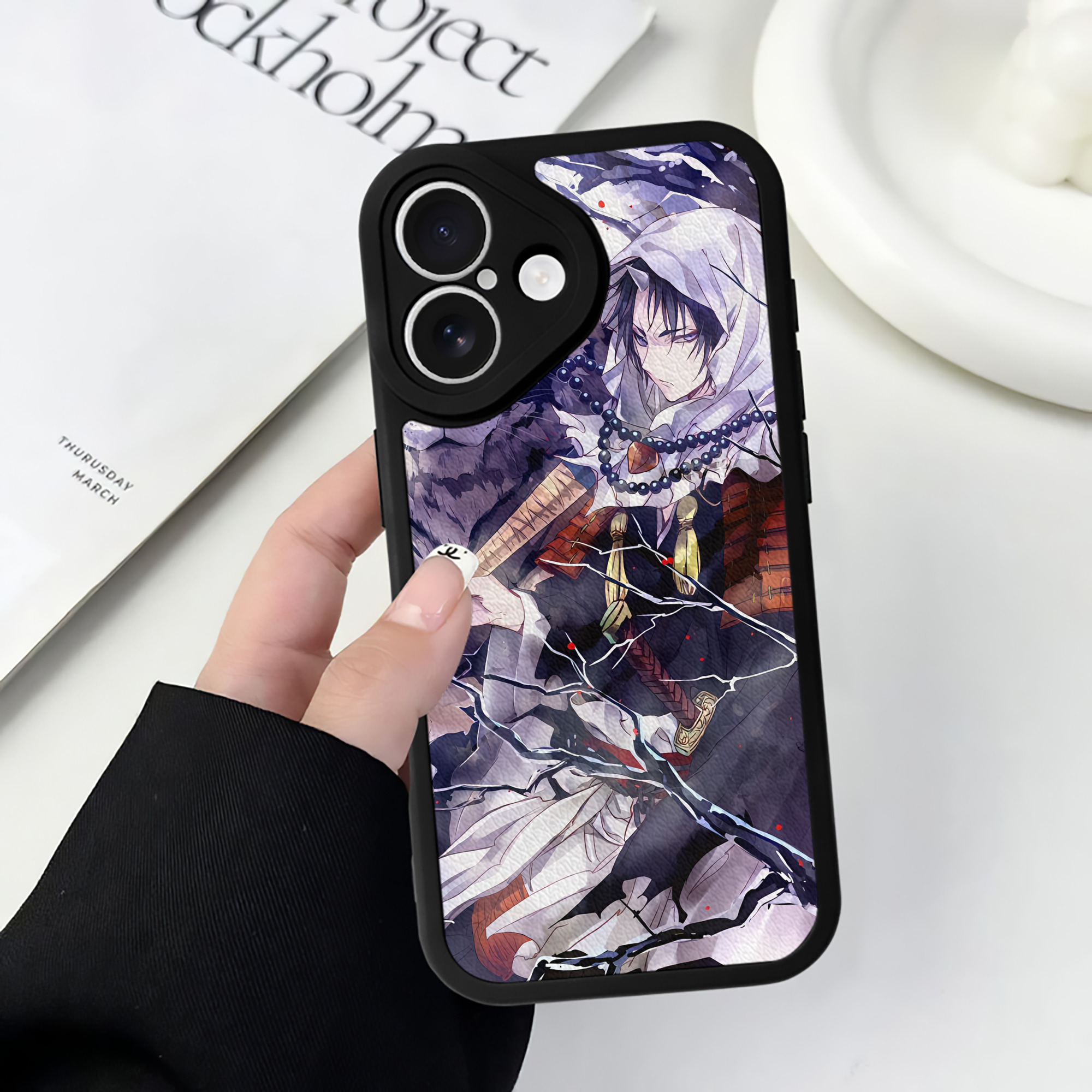 （画像用） 刀剣乱舞 Touken Ranbu 【iPhone 16シリーズ対応】シリコンスマホケース（レザー調） 材質：シリコン
